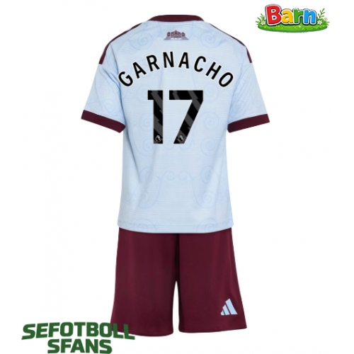 Aston Villa Alejandro Garnacho #17 Tredjeställ Barn 2026-27 Kortärmad (+ Korta byxor)